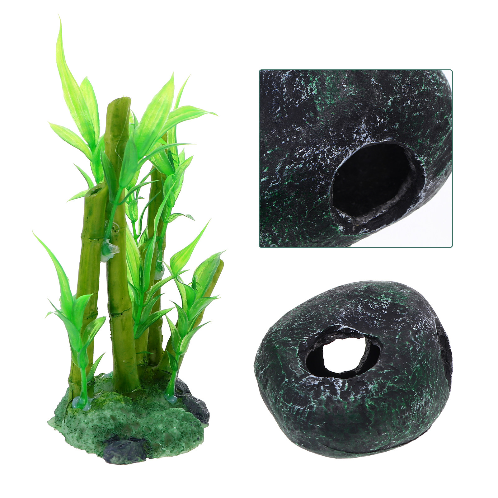Aquarium Fish Hiding Spot - 1Set Resin Craft Aquarium Ornament Stone