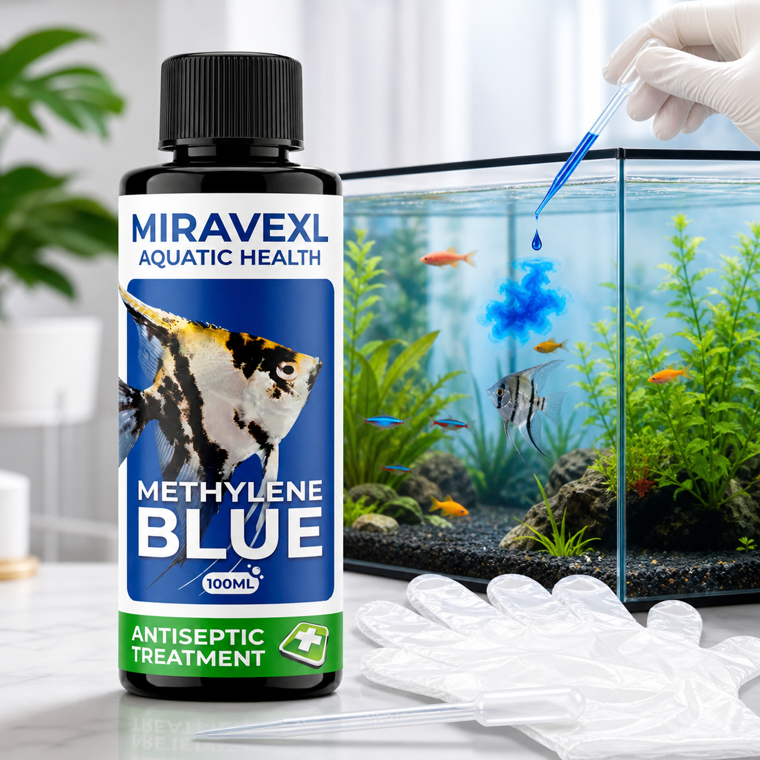 Aquarium Fish Parasites - 100ml Methylene Blue Aquarium Fish Tank