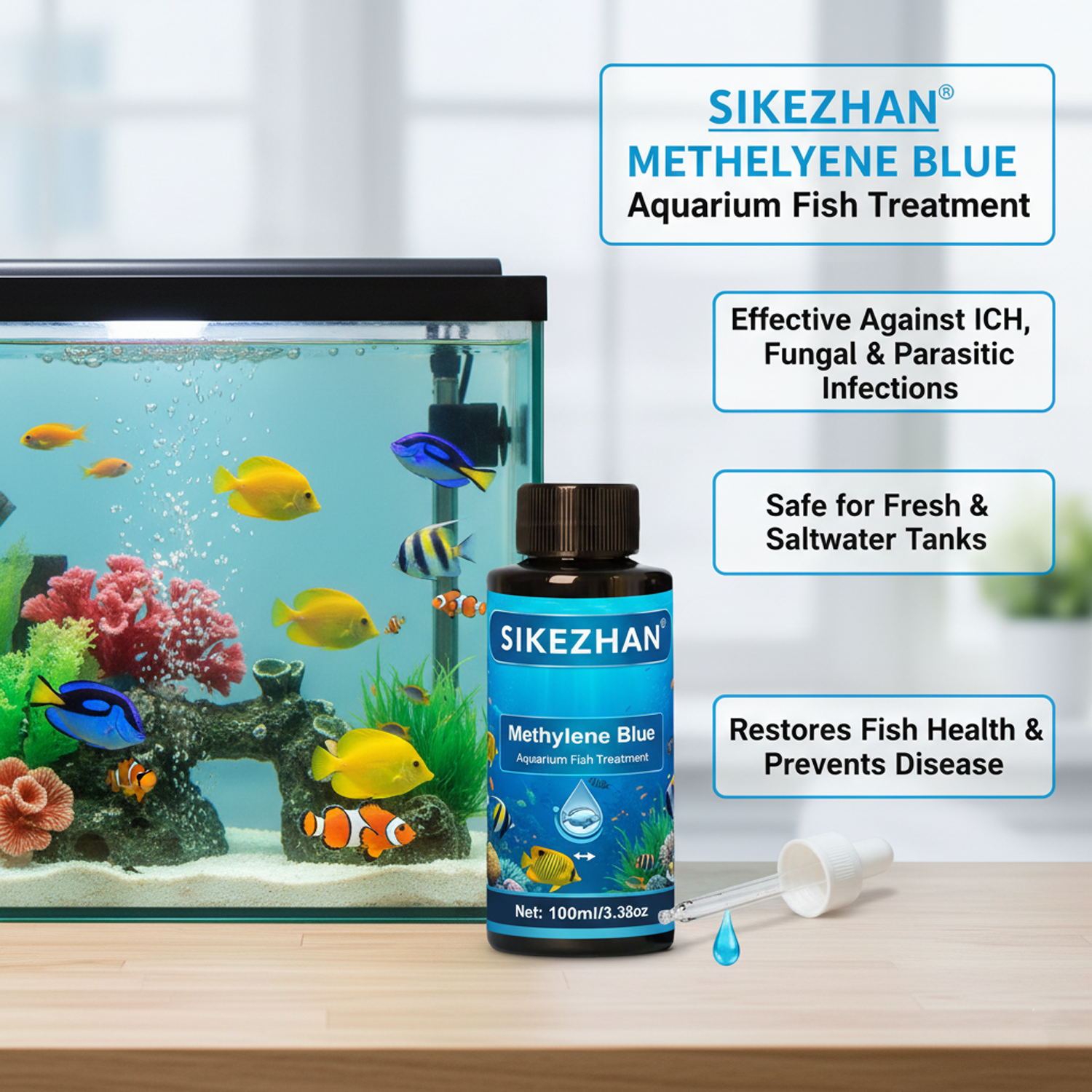 Methylene Blue Solution Aquari - Aquarium Fish Parasites recensie en prijs