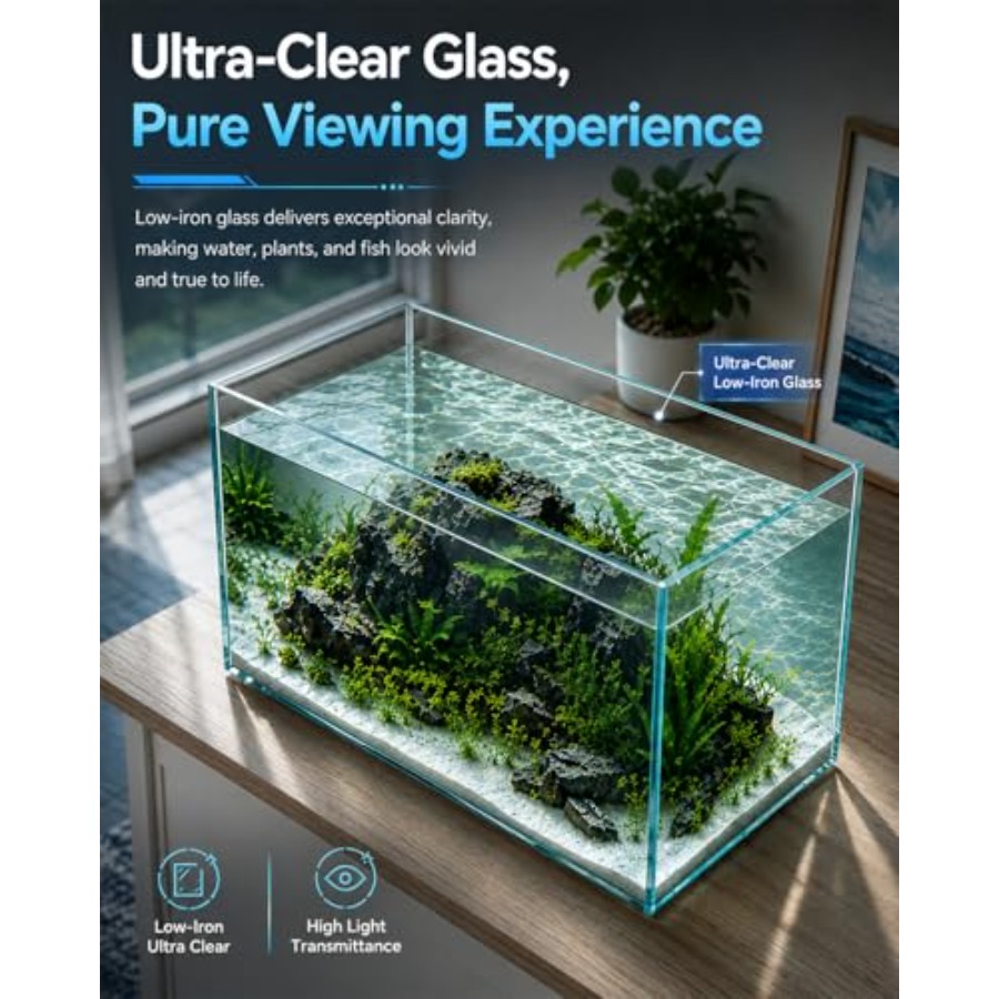 10 Gallon Glass Fish Tank Open - Aquarium Fish Goldfish recensie en prijs