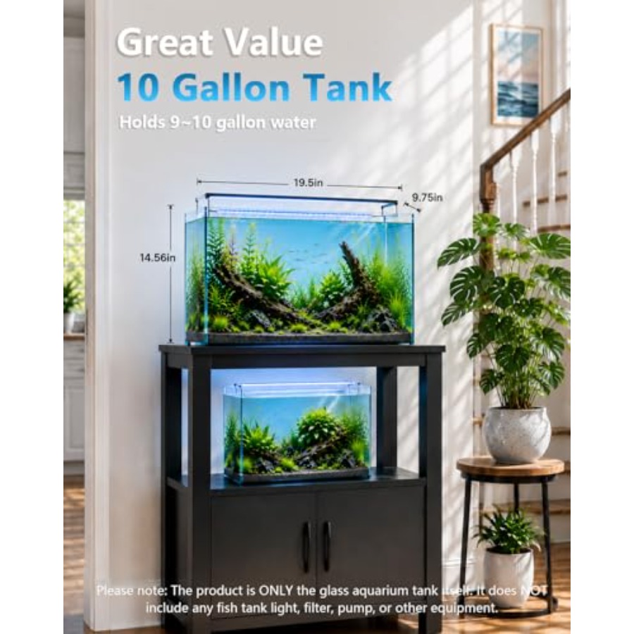 10 Gallon Glass Fish Tank Open - Aquarium Fish Goldfish recensie en prijs