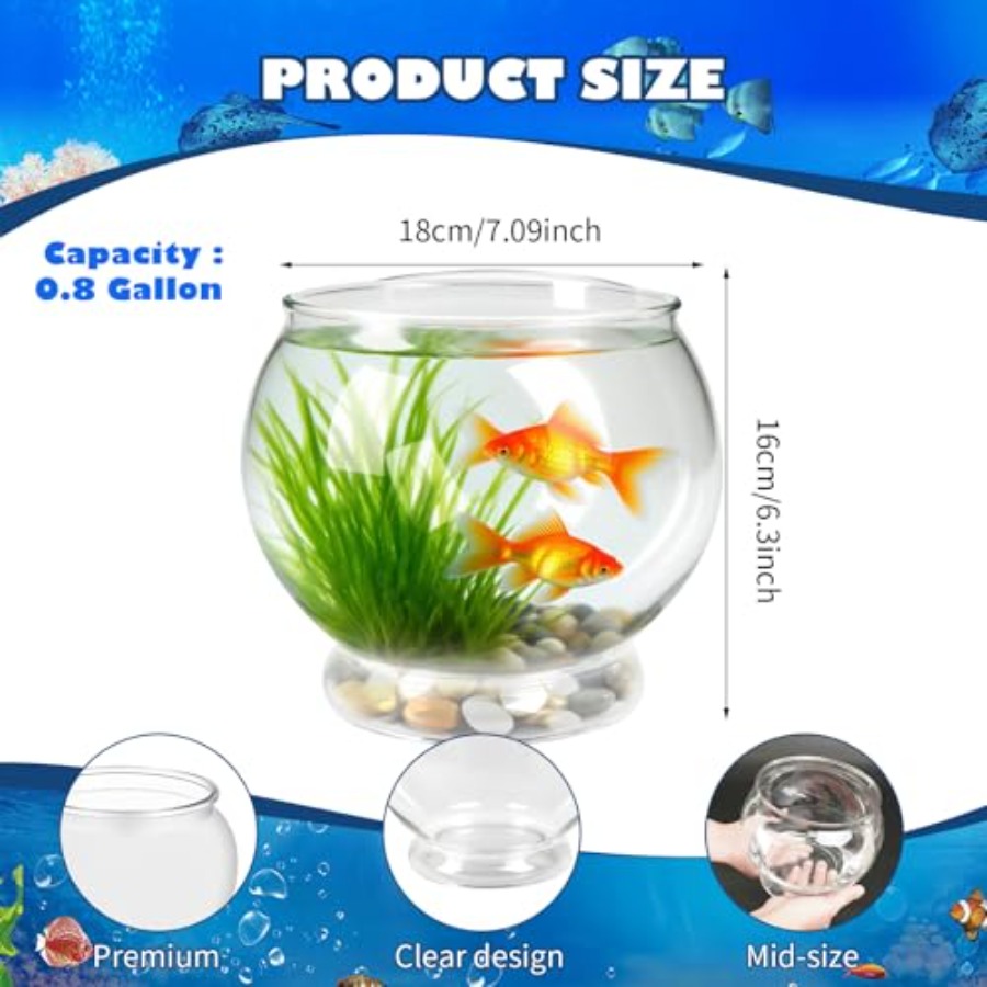 9 Pcs Fish Bowl 7.09 x 6.3 Inc - Aquarium Fish Goldfish recensie en prijs