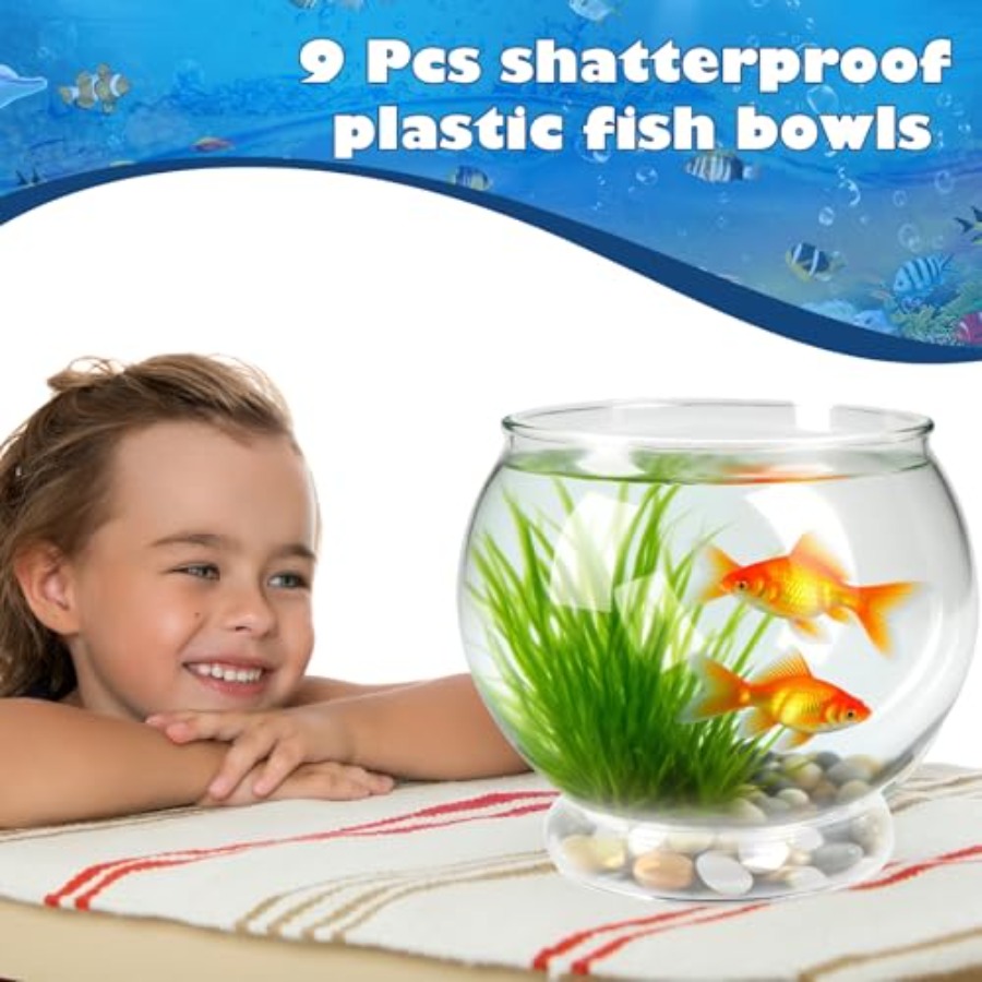 9 Pcs Fish Bowl 7.09 x 6.3 Inc - Aquarium Fish Goldfish recensie en prijs