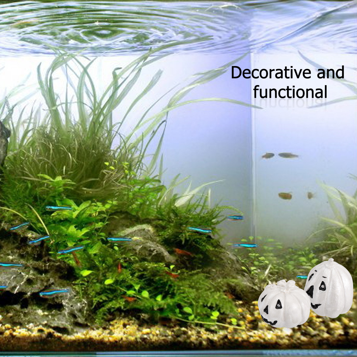 2Pcs Unique Resin Pumpkin Aqua - Aquarium Fish Hiding Spot recensie en prijs