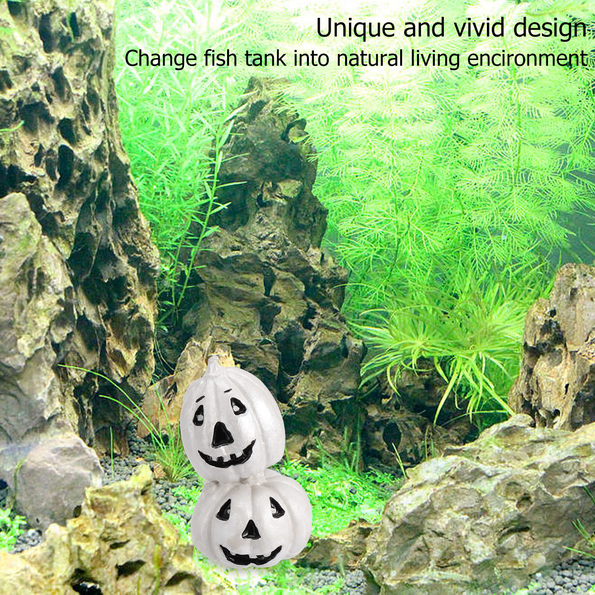 2Pcs Unique Resin Pumpkin Aqua - Aquarium Fish Hiding Spot recensie en prijs