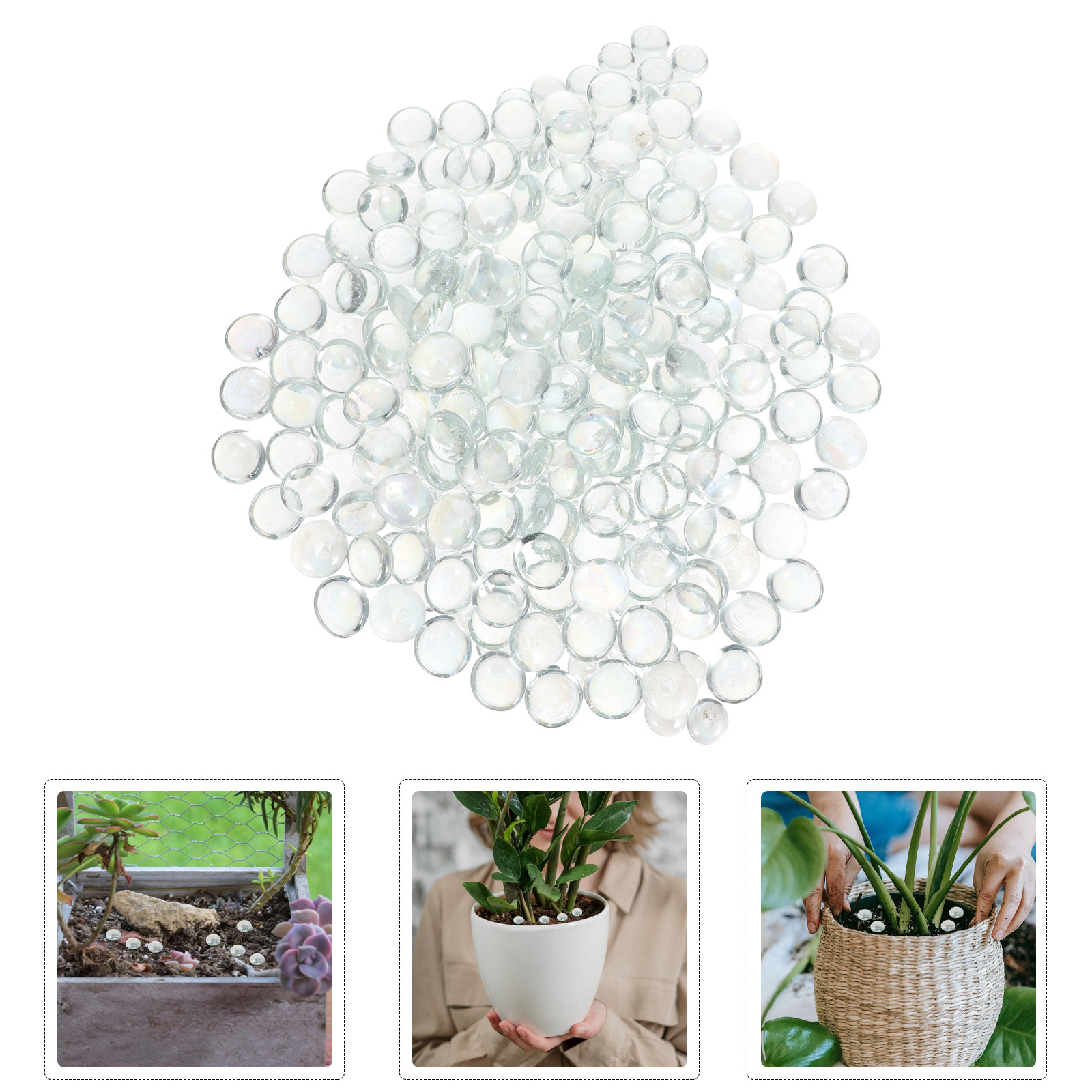 4Lb Clear Glass Stones Flat Sm - Aquarium Decoration Rock recensie en prijs