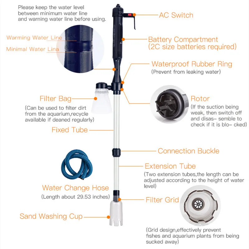 Electric Water Changer Vacuum  - Aquarium Fish Electric recensie en prijs