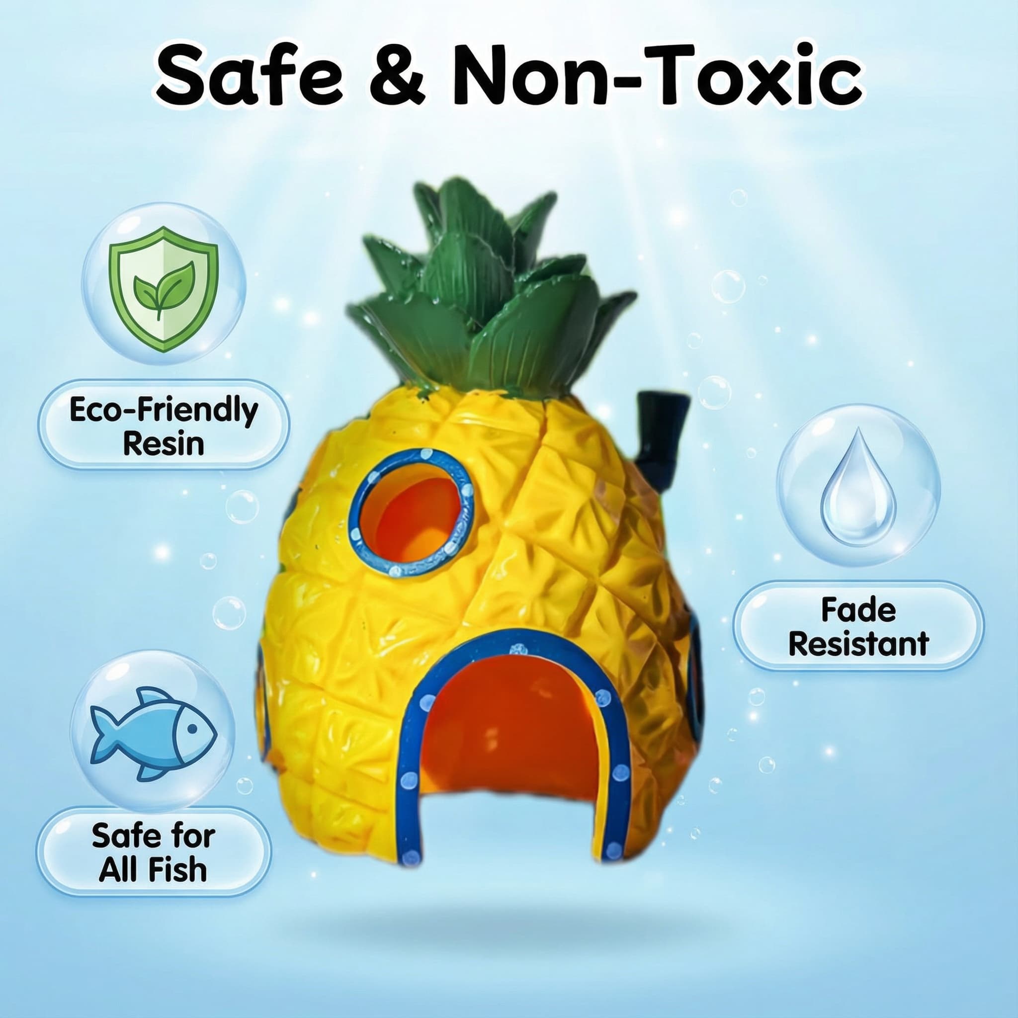 Pineapple House Aquarium Decor - Aquarium Fish Hide recensie en prijs