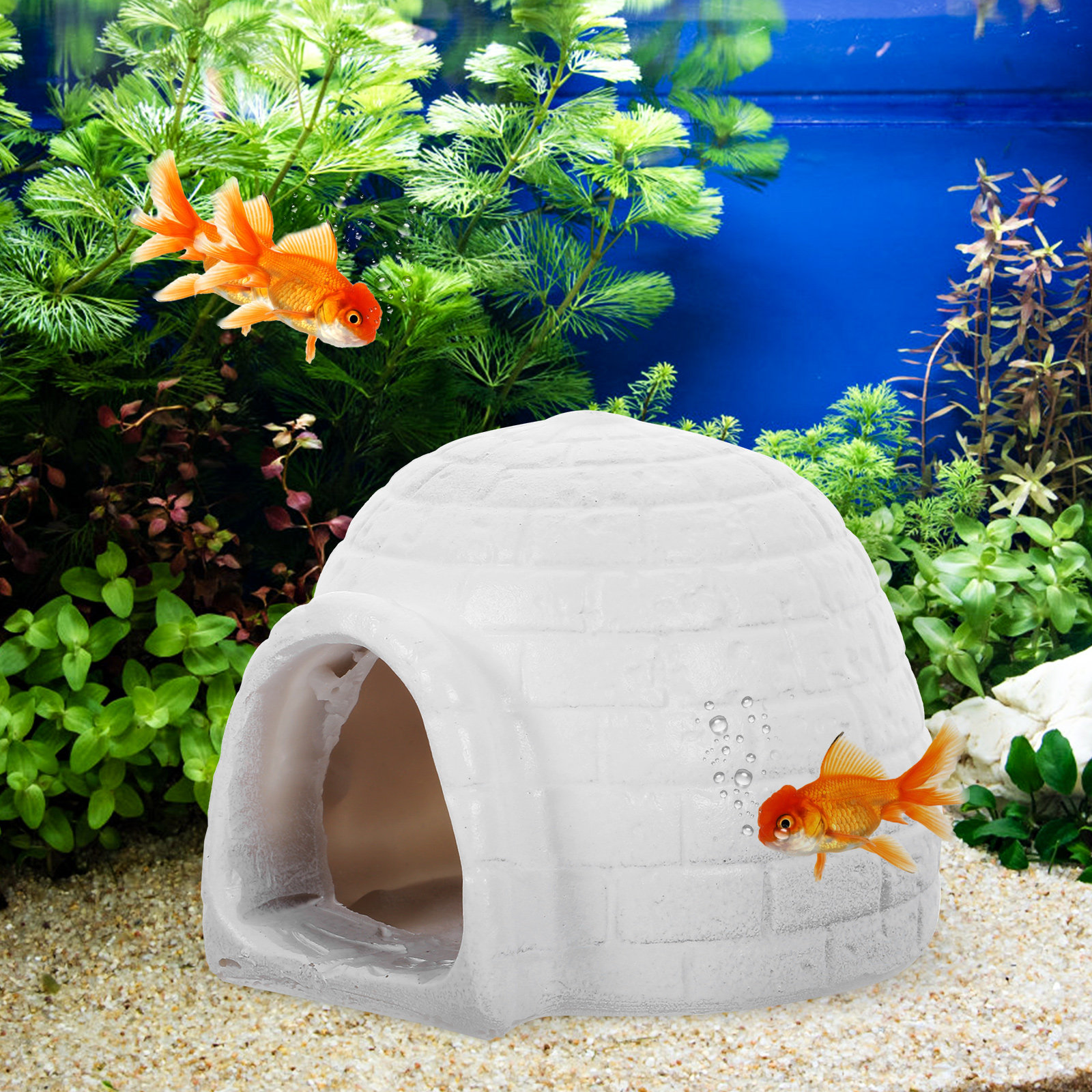 Resin Igloo Fish Tank Ornament - Aquarium Fish Hiding Spot recensie en prijs
